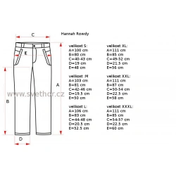 _Hannah Rowdy dark forest II panske lehke turisticke kalhoty zmereno