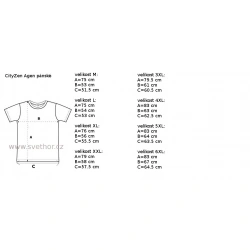 _CityZen Agen sede panske triko kratky rukav 100 bavlna zmereno