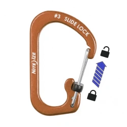 Nite Ize SlideLock Carabiner Aluminum 3 karabina s posuvnou pojistkou oranzova