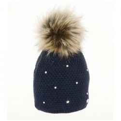 Relax Crystal RKH105E dámská/dětská zimní pletená čepice s vnitřní fleecovou čelenkou
