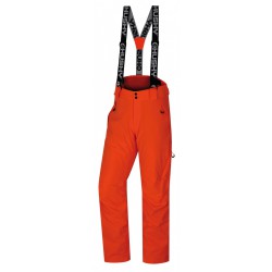 Husky Mitaly M neonově oranžová pánské nepromokavé zimní lyžařské kalhoty HuskyTech 20000