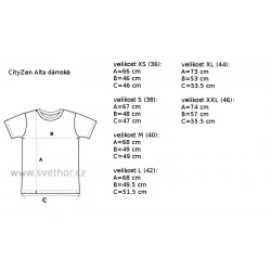 _CityZen Alta tyrkysova damske tricko kratky rukav 95 bavlna zmereno