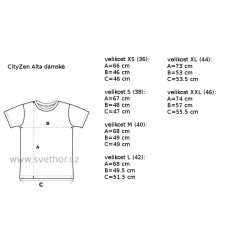 _CityZen Alta cervena damske tricko kratky rukav 95 procent bavlna zmereno