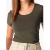 Cityzen Breda dark khaki damske tricko 95 procent bavlna 3