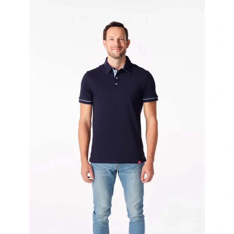 CityZen Antony navy panska polokosile kratky rukav 100 bavlna