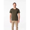 CityZen Agen dark khaki panske triko kratky rukav bavlna
