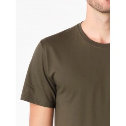 CityZen Agen dark khaki panske triko kratky rukav bavlna 2