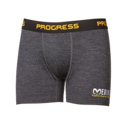 Progress MW SKN šedý melír pánské sportovní boxerky 100% merino vlna