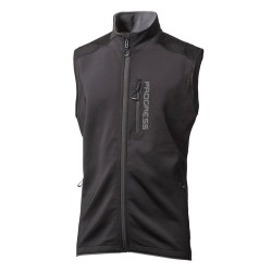 Progress Hunter vest černá pánská softshellová technická vesta s microfleesem 1