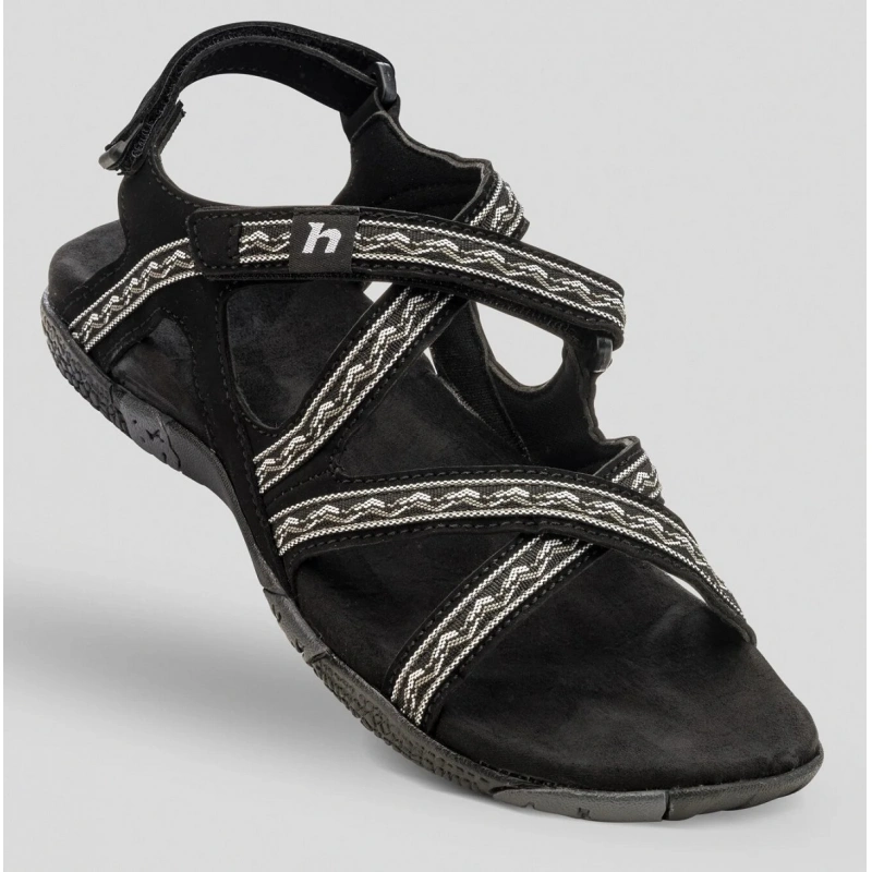 Hannah Fria W anthracite damske paskove sandale - brousena stelka - vhodne i do vody