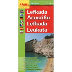 ORAMA Lefkada 1:70 000 turistická mapa řeckého ostrova 1