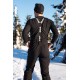 Husky Galti M black pánské nepromokavé zimní lyžařské softshellové kalhoty 6