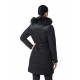 Kilpi Ketrina-W černá SL0129KIBLK dámský voděodolný zimní kabát s kožešinou s páskem 7