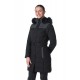 Kilpi Ketrina-W černá SL0129KIBLK dámský voděodolný zimní kabát s kožešinou s páskem 8