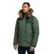 Kilpi Alpha-M khaki QM0502KIKHK pánská zimní bunda (kabát) s kožešinou  1