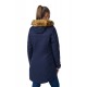 Kilpi Peru-W tmavě modrá SL0125KIDBL dámský voděodolný zimní kabát s kožešinou  4