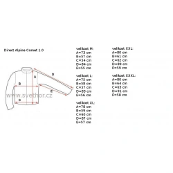 _Direct Alpine Comet ochre panska nepromokava outdoorova bunda Gelanots zmereno