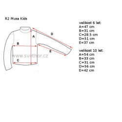 _R2 ATF309A Musa Kids neon yellow black detske funkcni termo triko dlouhy rukav zmereno