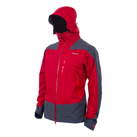 Pinguin Parker jacket 5.0 grey/red unisex nepromokavá outdoorová bunda Gelanots 2L
