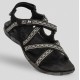 Hannah Fria W anthracite dámské páskové sandále - broušená stélka - vhodné i do vody