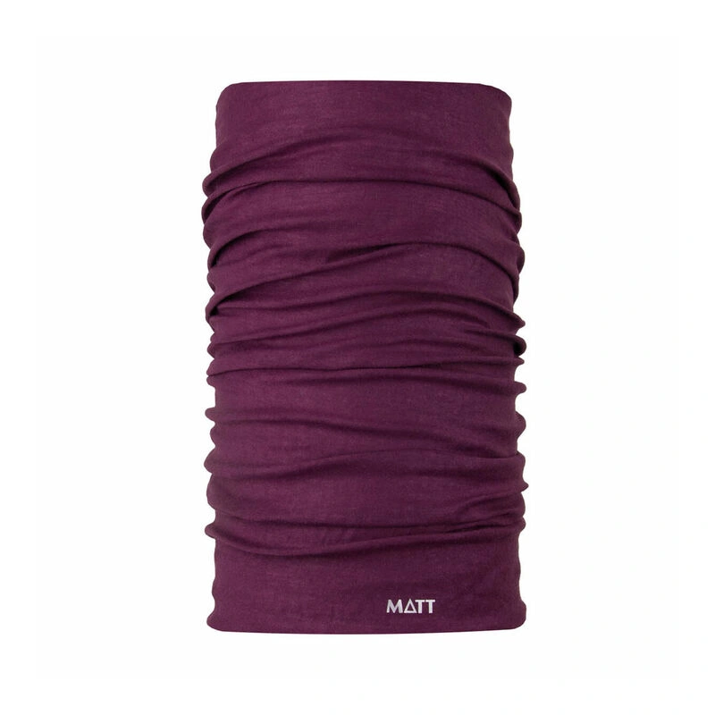 Matt WOOL SCARF Uni aubergin fialova tubus   nakrcnik z merino vlny