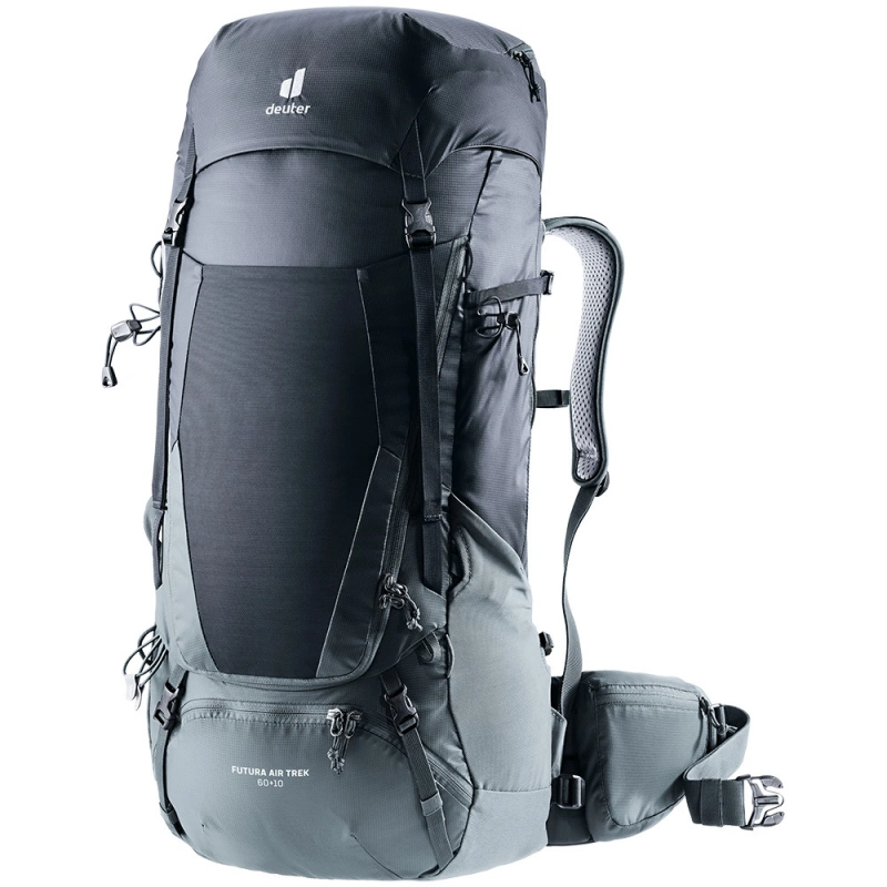 Deuter Futura Air Trek 60+10l turisticky expedicni batoh black graphite