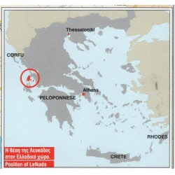 ORAMA Lefkada 70 000 turisticka mapa reckeho ostrova 1