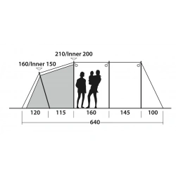 Outwell Norwood 6 rodinny stan pro 6 osob se 3 tmavymi loznicemi3