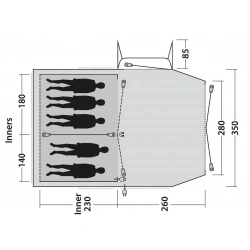 Outwell Nevada 5PE rodinny stan pro 5 osob se 2 loznicemi2