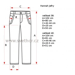 _Hannah Jefry anthracite damske lehke mirne zateplene turisticke outdoorove kalhoty zmeren