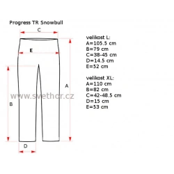 _Progres Snowbull cerna panske vetruodolne elasticke softshellove kalhoty na bezky zmeren