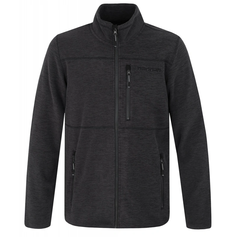 Hannah Santon II anthracite panska funkcni celorozepinaci mikina Polarsoft Thermo