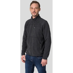 Hannah Santon II anthracite panska funkcni celorozepinaci mikina Polarsoft Thermo 3