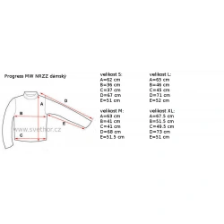 _Progres MW NRZZ mint melir damsky rolak triko dlouhy rukav 100 Merino vlna zmereno