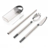 Cestovni nerezovy pribor v krabicce stribrny