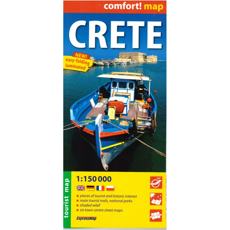 TerraQuest Kreta Crete 150 000 turisticka mapa