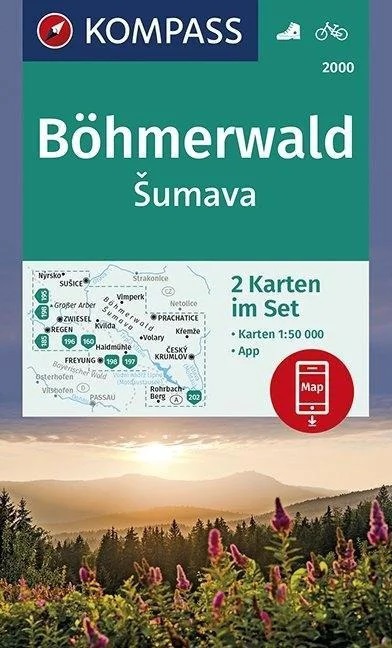 Kompas 2000 Bohmerwald sumava soubor 2 map 50 000