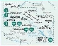 Kompas 2000 Bohmerwald sumava soubor 2 map 50 000 oblast