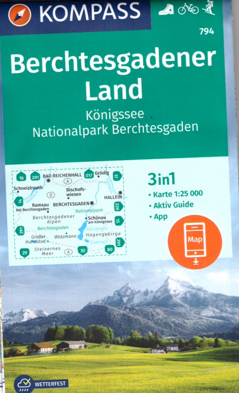 Kompas 794 Berchtesgadener Land, Konigsee 25 000