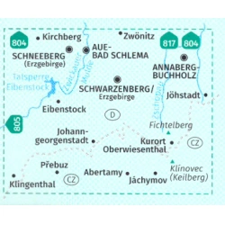 Kompas 806 Westliches Erzgebirge   Zapadni Krusne hory 50 000 oblast