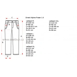 _Direct Alpine Fraser khaki black panske odolne outdoorove turisticke kalhoty zmereno