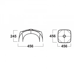 Husky Broof XL zeleny - pristresek - party stan - slunecnik 1