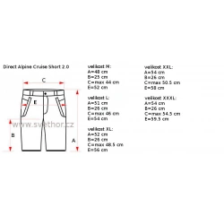 _Direct Alpine Cruise Short 2.0 anthracite black panske turisticke kratasy zmereno