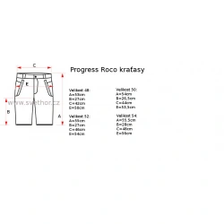 _Progres Roco Shorts antracitova panske turisticke kratasy zmereno