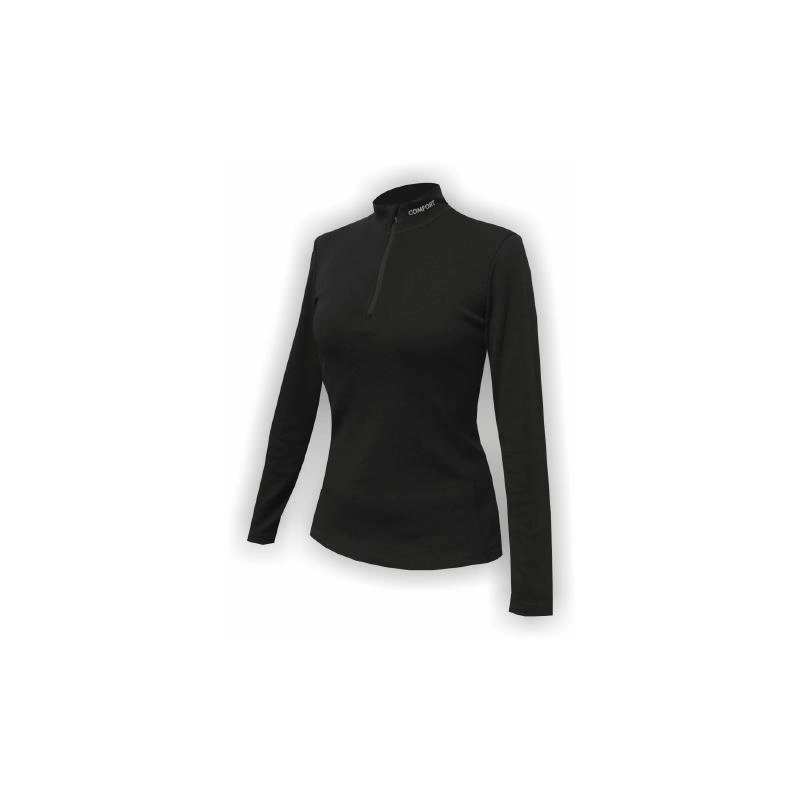 Jitex Kacuna 801 Ts cerna damske triko dlouhy rukav zip Merino vlna