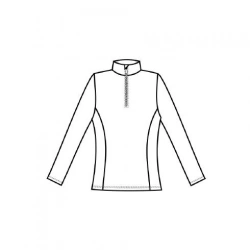 Jitex Kacuna 801 Ts cerna damske triko dlouhy rukav zip Merino vlna 1