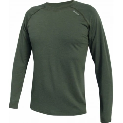 Jitex Ibrak 901 Ts tmave khaki panske triko dlouhy rukav Merino vlna