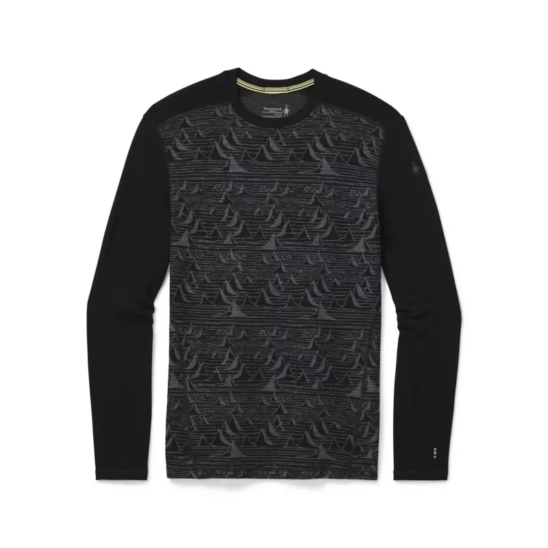 Smartwool M Merino 250 Baselayer Pattern Crew black bryan iguchi mountains pansky rolak