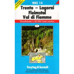Freytag a Berndt WK S14 Trento, Lagorai, Fleimstal, Val di Fiemme 1:50 000 turistická mapa