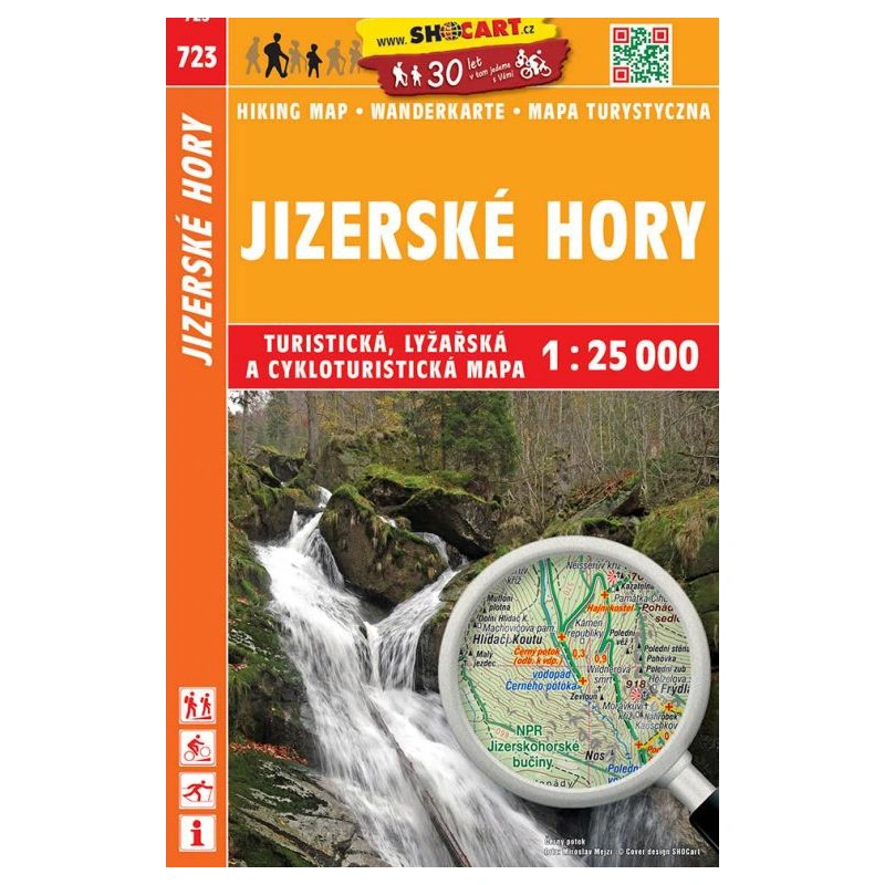 SHOCart 723 Jizerske hory 25 000 turisticka cykloturisticka lyzarska mapa